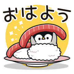 Baby of a gentle penguin (sushi ver)